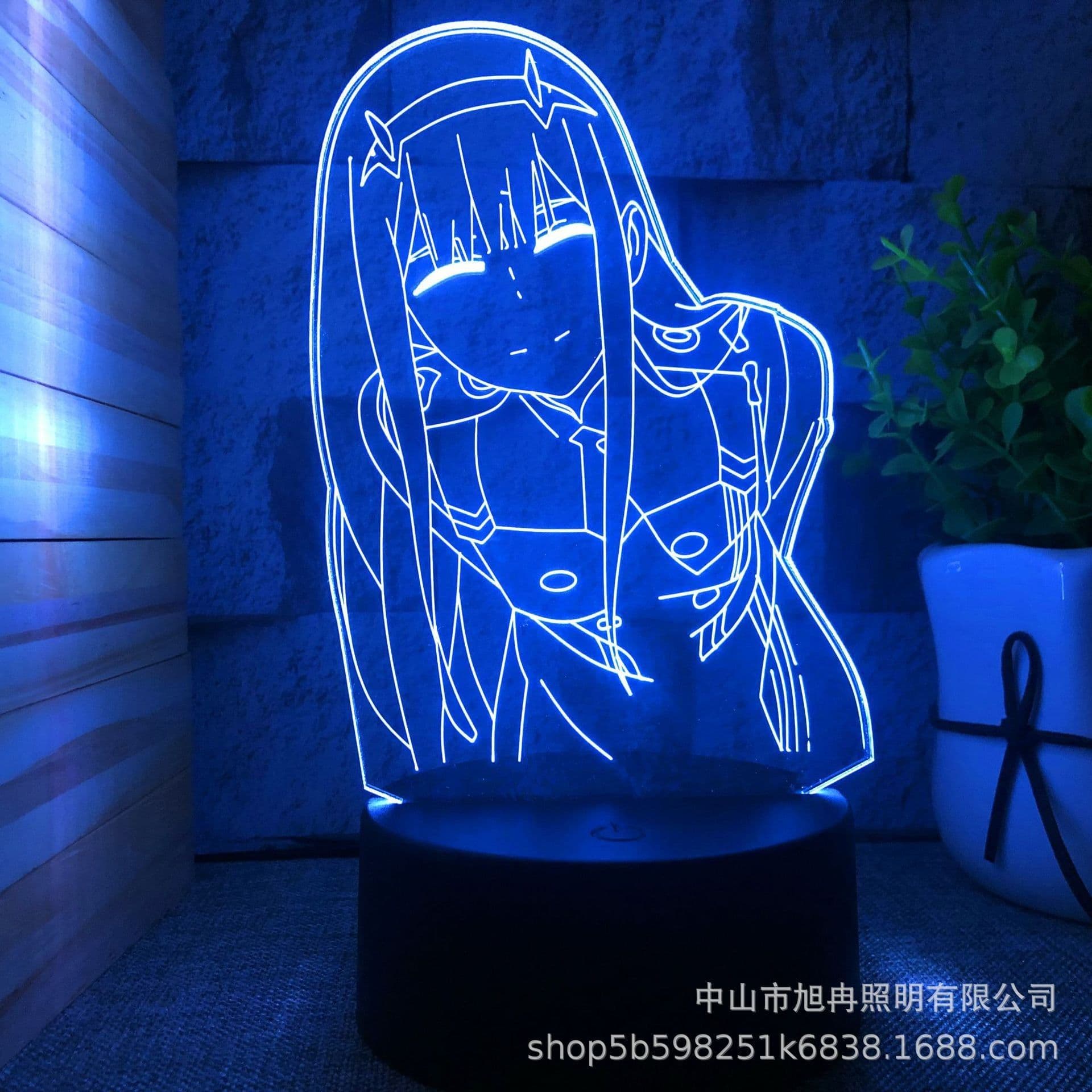 image-3D Night Light LED USB Desk Lamp Touch Remote Control Modern Minimalist