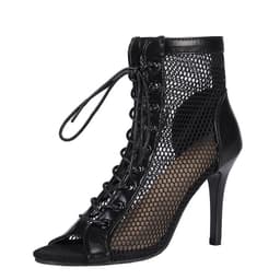 image-Mesh Stiletto Sandals - Pointy Fish Mouth Women's