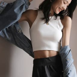 image-Net red short black bottoming thread camisole women's summer inner wear sleeveless design sense outer wear top trendy small