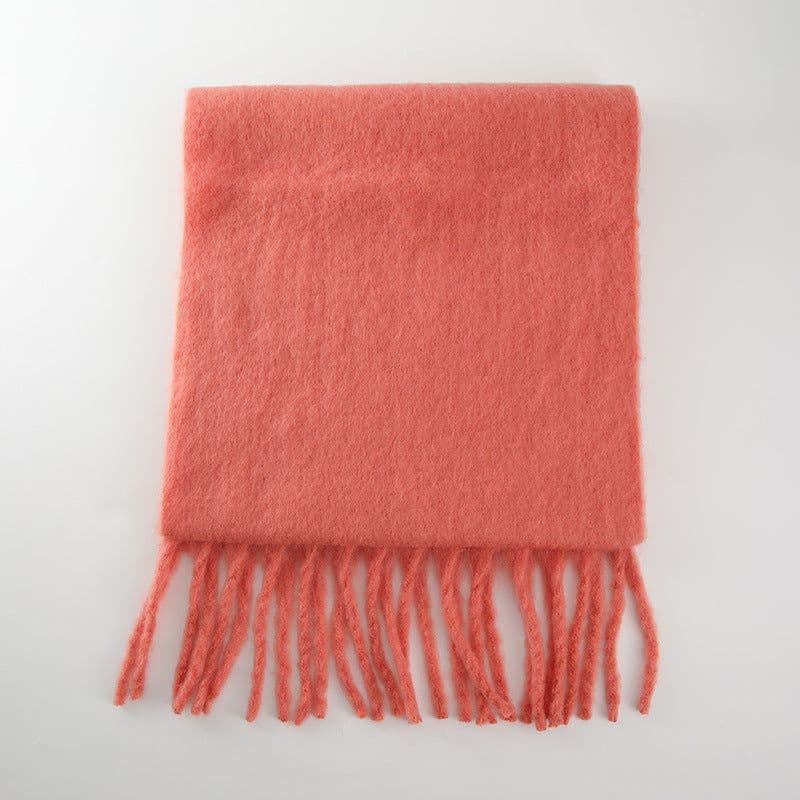 image-GINES LILY 28-Color Cashmere Scarf - Army Green, 43x225cm Warm