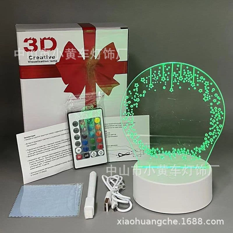 image-16-Color Remote USB 3D Night Light Erasable Graffiti Board Lamp 12*15
