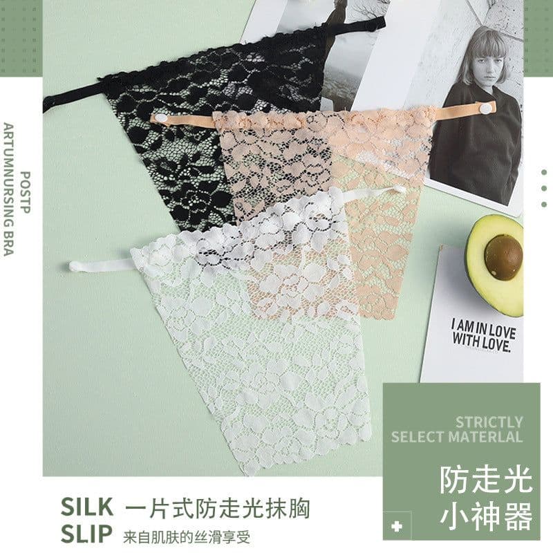 image-Lace Bralette Triangle Cup - White Anti-Light