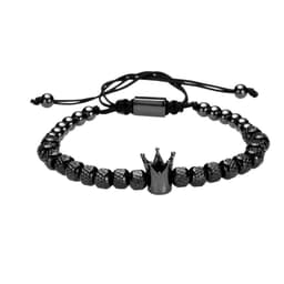 image-Cross-border Hot Sale Glossy Crown Bracelet Set Pineapple Beads Roman Numerals Twist Bracelet Set