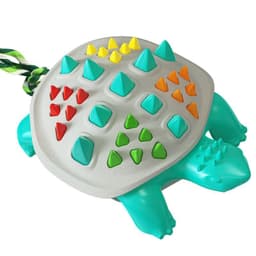 image-Dog Frisbee Toy - UFO Interactive Throw Coffee Yellow