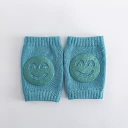 image-New terry children's knee pads elbow pads summer baby baby crawling toddler knee pads non-slip dispensing smiley face knee pads