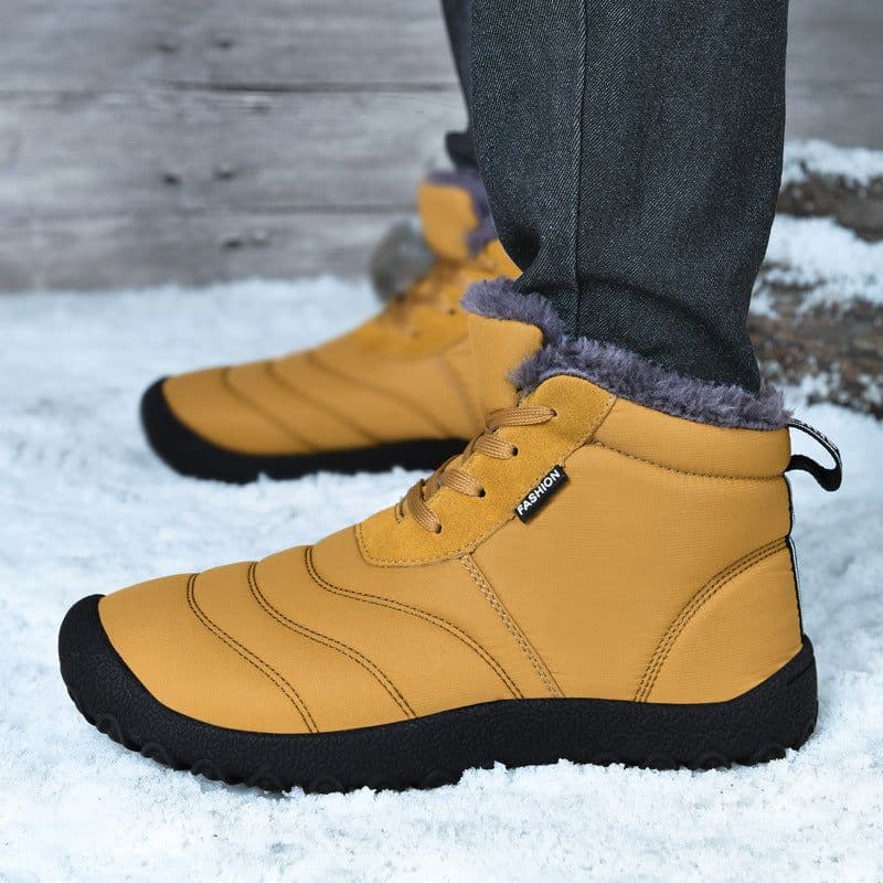 image-Cotton Winter Boots - Light Brown Size 46