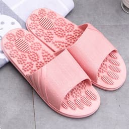 image-2021 Summer Candy Color Massage Home Slippers Bathroom Indoor Slippers Men and Women Plastic Couple Slippers