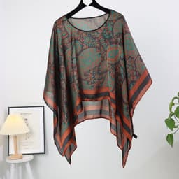 image-Silk Scarf Shawl - Women's Summer Sunscreen Large