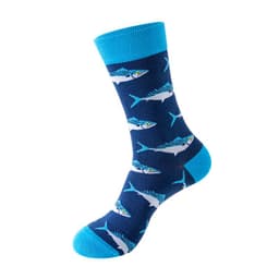 image-Mo Xi Stripe Socks - Mid Tube Cotton Unisex 41-46