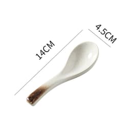 image-Creative Ceramic Spoon - Sesame Gold Flower