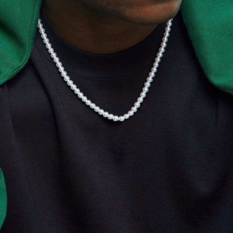 image-Cross-border Hot Sale Long Imitation Pearl Necklace Unisex Light Luxury Temperament Versatile Simple Necklace Jewelry Wholesale