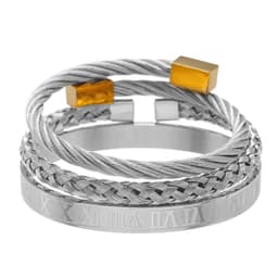 image-Stainless Steel Geometric Bracelet Men - Retro