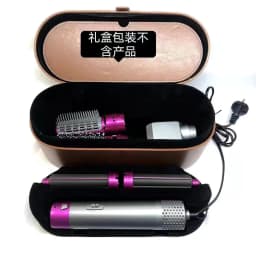 image-Zhuo Yue 5-in-1 Hot Air Comb Curler - Rose Red