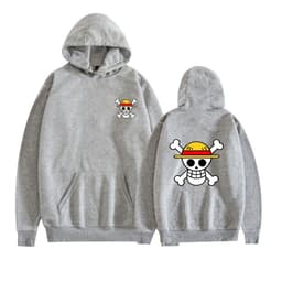 image-Yellow Hooded Sweatshirt - Anime Print Loose Fit