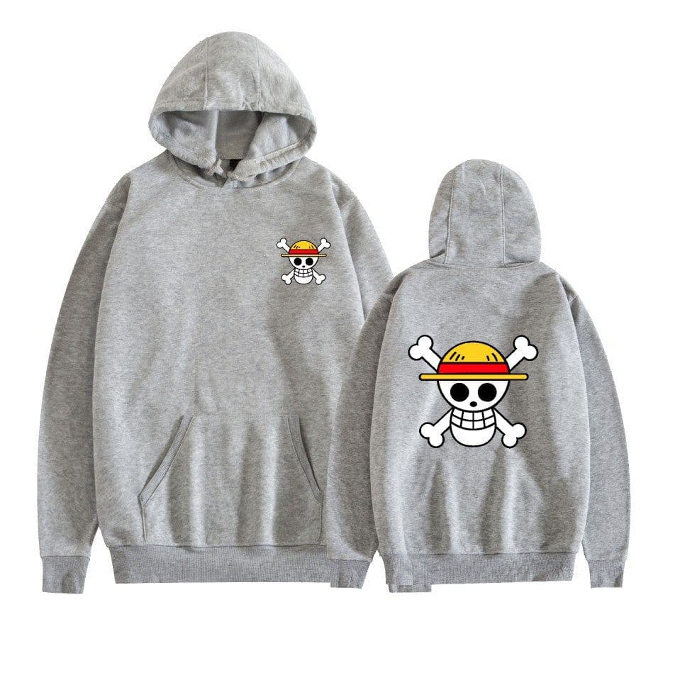 image-Yellow Hooded Sweatshirt - Anime Print Loose Fit