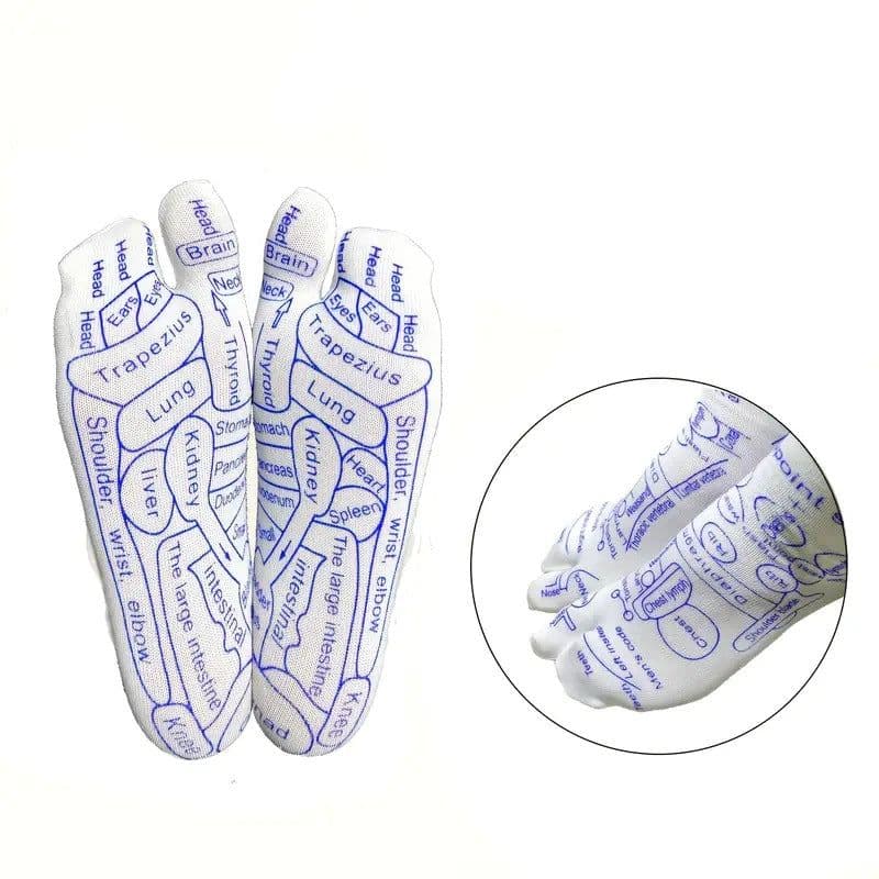image-Cross-border Warp socks English acupuncture point socks meridian socks Chinese heritage massage socks spot