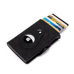 image-Aluminum alloy Airtag positioning wallet aluminum box anti-theft brush credit card bag snap button zipper hand holding creative card box male