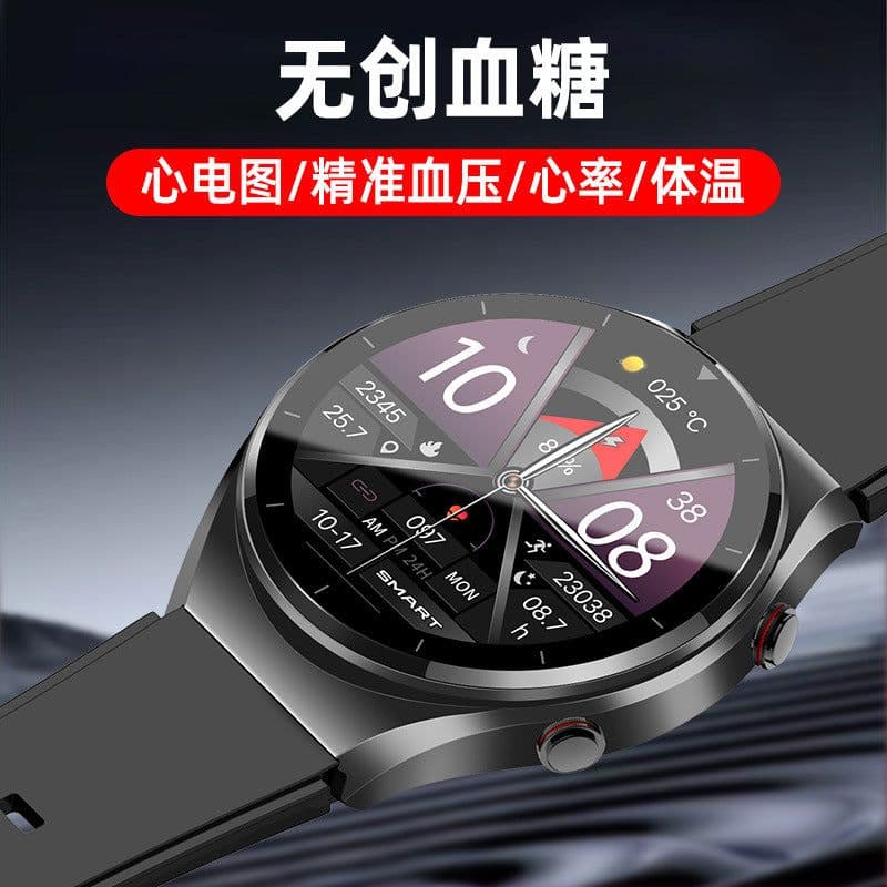 image-Smart Watch - ECG Blood Pressure Oxygen Heart Rate Black