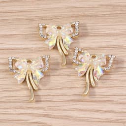 image-Bowknot DIY Jewelry Accessories - 5 Pack Alloy Pendants