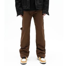 image-Men's Brown Straight Leg Jeans - Fleece Lined 3XL
