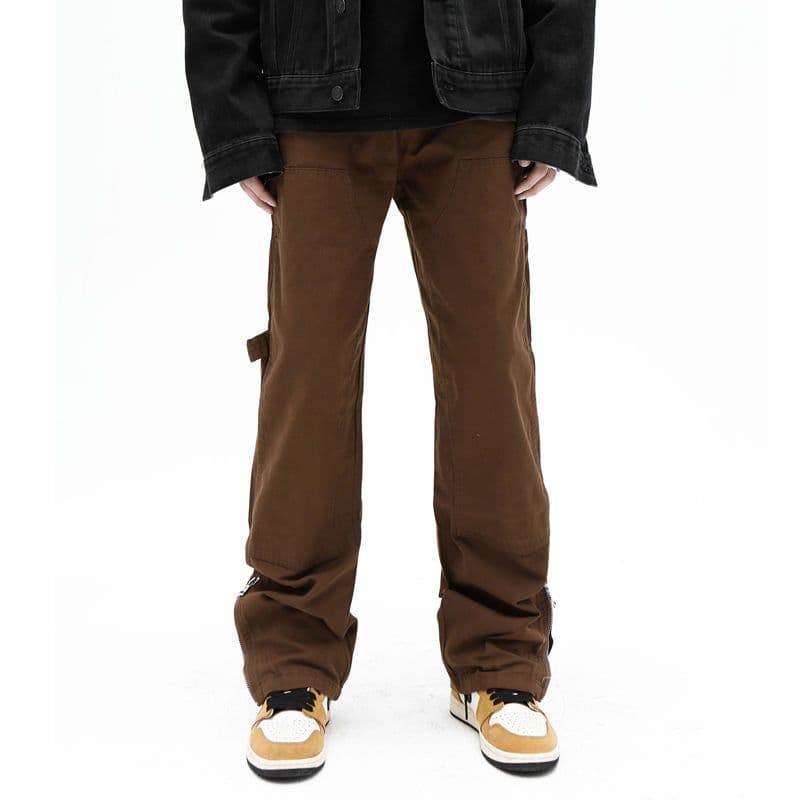 image-Men's Brown Straight Leg Jeans - Fleece Lined 3XL