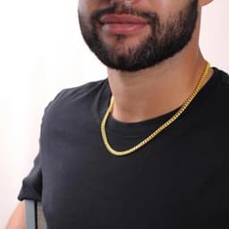 image-Stainless Steel Cuban Chain Necklace - Gold