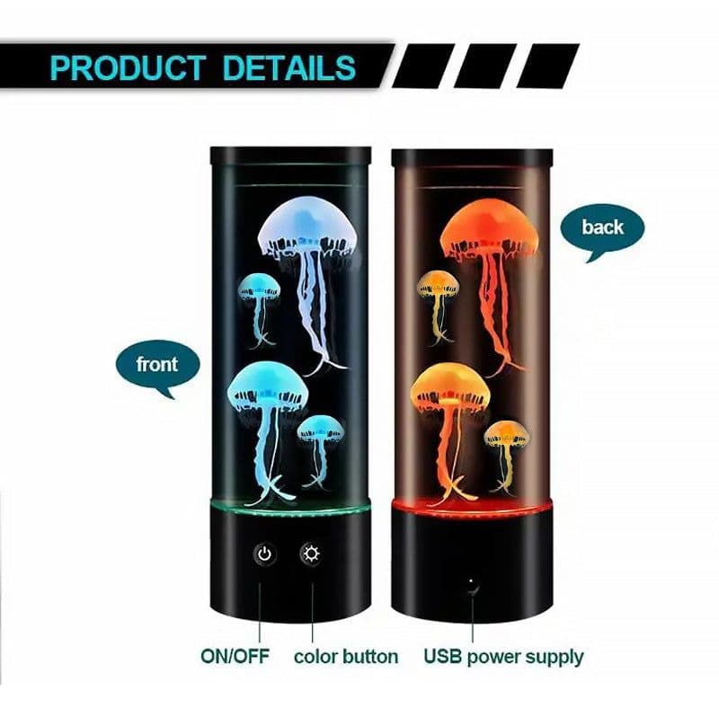 image-9-inch LED colorful jellyfish lamp hot sale home decoration night light creative atmosphere lamp cross-border supply