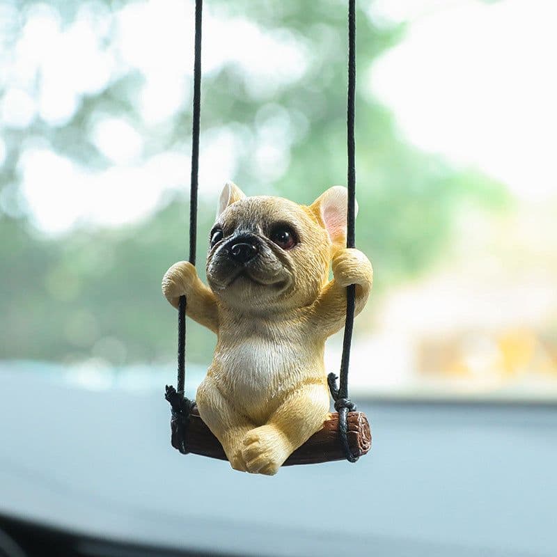 image-KAKAXIN Cartoon Puppy Car Pendant - Resin Ornament