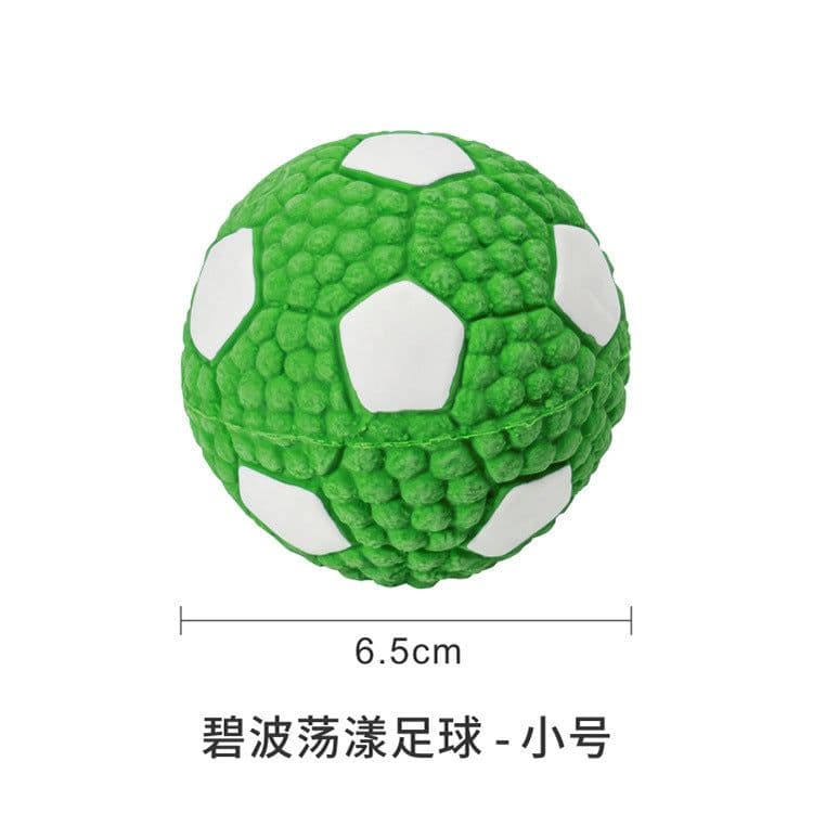 image-EETOYS Latex Rugby Tennis Dog Toy - Melon Large Sound Ball Pet