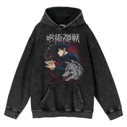 image-Cuifu Anime Sweatshirt - Black 5XL 100% Cotton Hooded Jacket