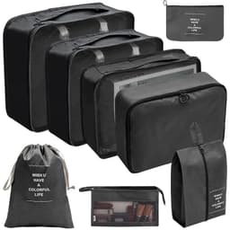 image-Travel Storage Bag Set 7pc Organizer Dark Blue