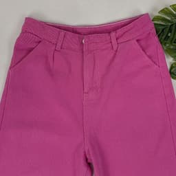 image-Purple Straight-Leg High-Waisted Pants