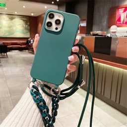 image-iPhone 14 Max Case - Grey TPU Messenger Chain