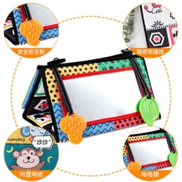 image-Aipinqi new black and white funhouse mirror toy visual stimulation foldable