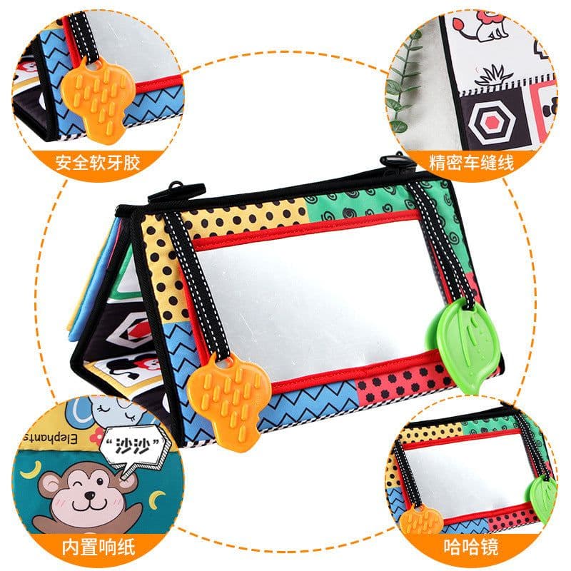 image-Aipinqi new black and white funhouse mirror toy visual stimulation foldable