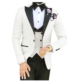 image-Cross-border Explosive Men's Suit Three-piece Suit Gun Barge Collar Wedding Suit Men's Suit One Drop Shipping Factory