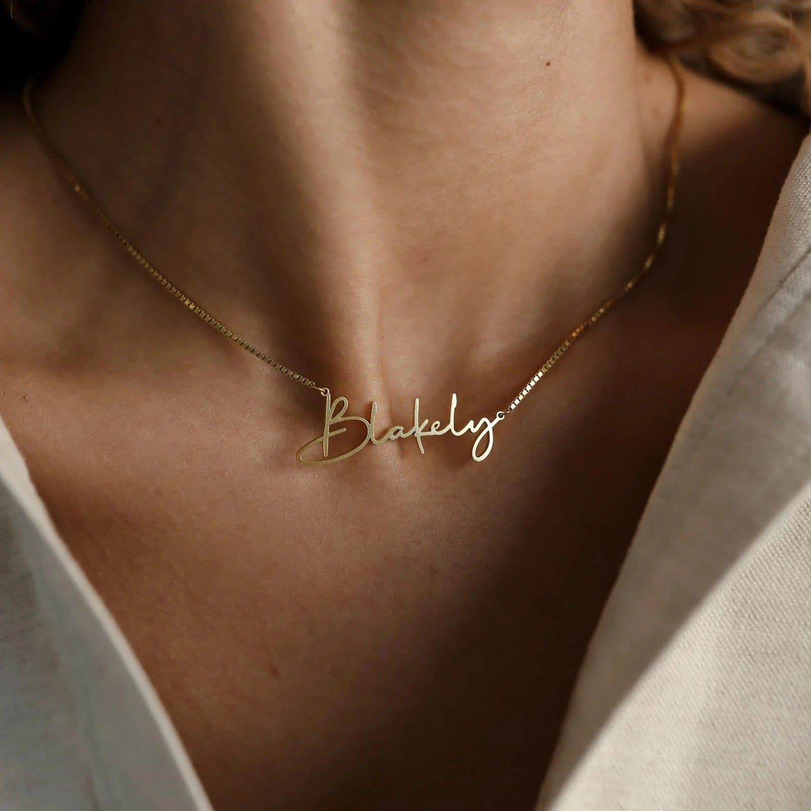 image-Rose Gold Personalized Name Necklace Stainless Steel
