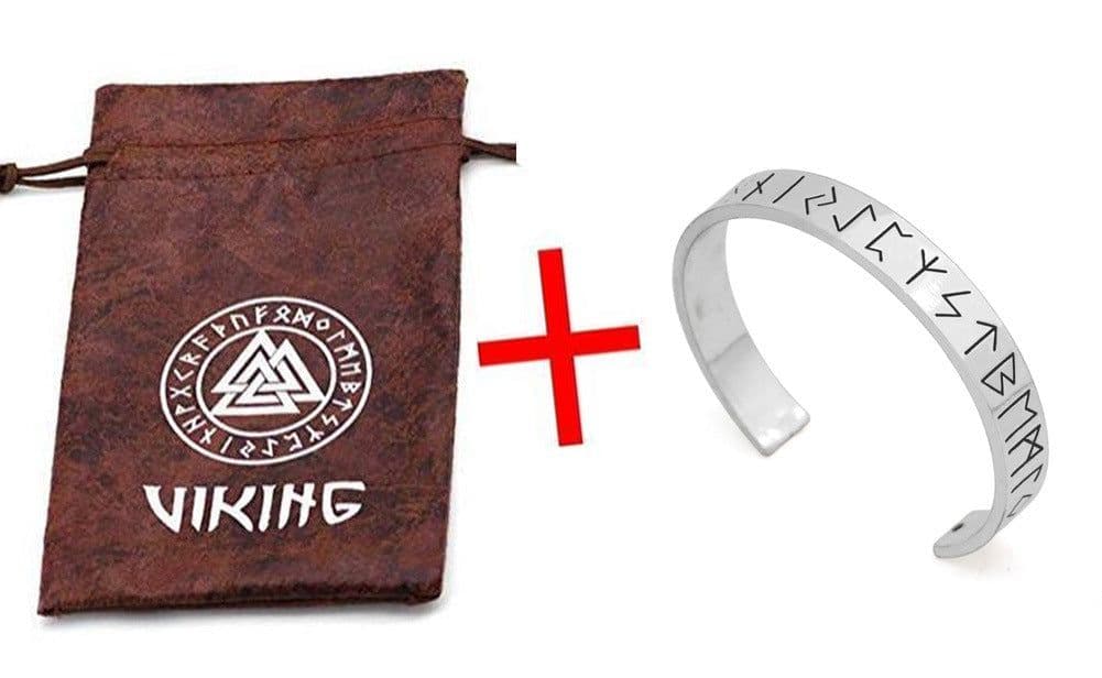 image-Nordic Mythology Viking Runes Bracelet - Stainless Steel Unisex Jewelry