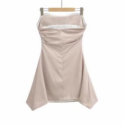 image-Black Strapless Tube Top Dress Short Skirt L