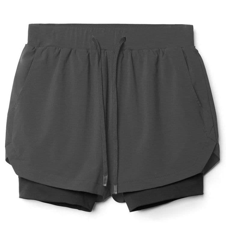 image-European Men's Quick-Dry Muscle Sports Shorts 4XL Beige White