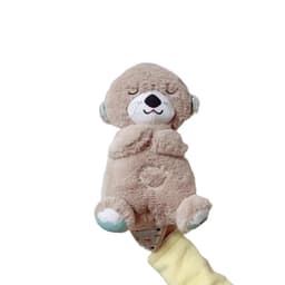 image-Breathing Bear Otter Plush Toy - 32cm Soothing