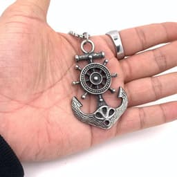image-Steel Soul Anchor Pendant Necklace - Titanium Steel Retro