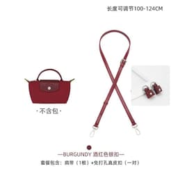 image-Longchamp Mini Bag Strap - Cognac Brown Leather