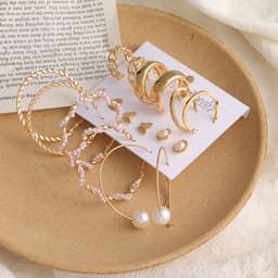 image-European and American cross-border earrings retro alloy butterfly snake earrings creative simple acrylic earrings set