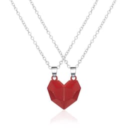 image-Longrui Love Magnet Couple Necklace - Black Heart