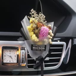 image-Aromatherapy Clip Bouquet - Beige Hydrangea Car Fragrance Decor