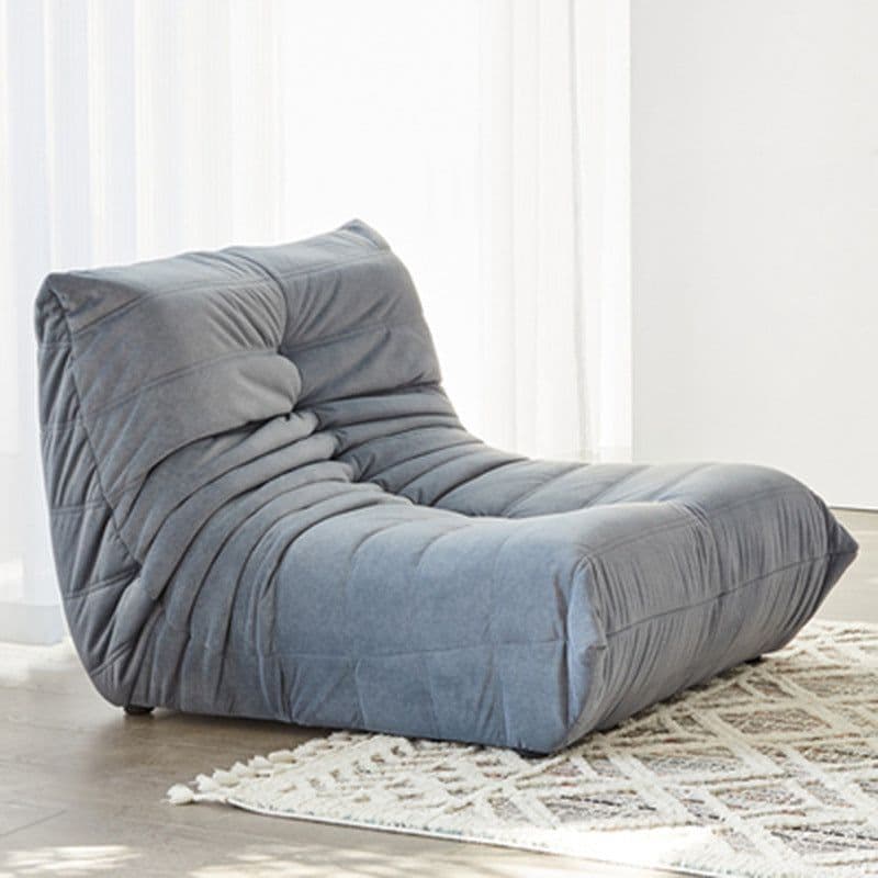 image-Ochao Yellow Velvet Lazy Sofa - Modern 66x50cm