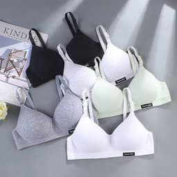 image-Meng Yaxin Korean Cotton School Bra - Green 38/85ABC No Steel
