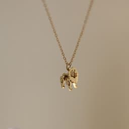image-Charmed Bug Titanium Steel Lion Necklace Gold