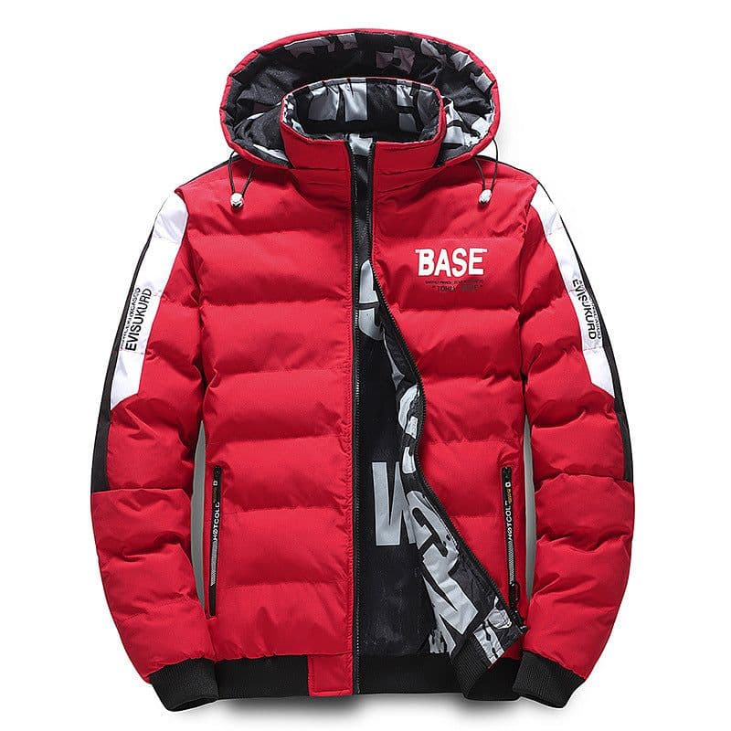 image-Men's Winter Cotton Puffer Jacket - Black Hooded 5XL